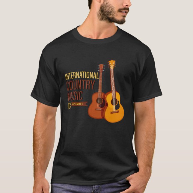 International country music day  Guitar T-Shirt (Front)