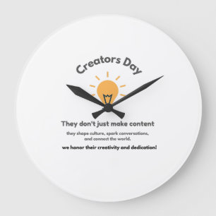 International Creator Day   Celebrate Creativity & Large Clock