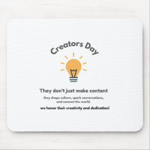 International Creator Day Celebrate Creativity & Mouse Mat