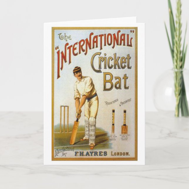 International Cricket Bat Card (Front)