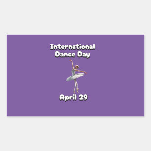 International Dance Day Rectangular Sticker