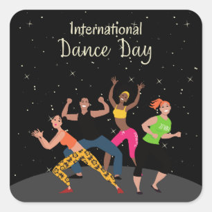 International Dance Day   World Dance Day Square Sticker