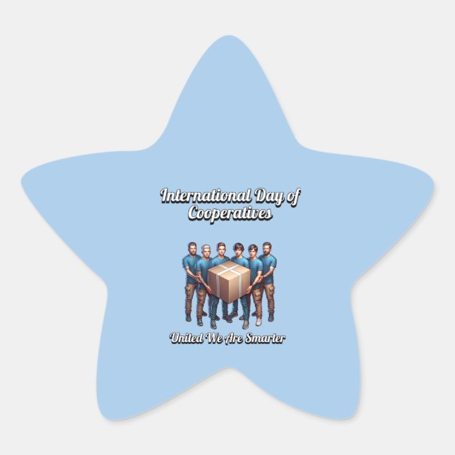 International Day of Cooperatives Star Sticker (Front)