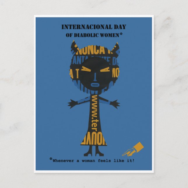 International day of diabolic women postcard (Front)