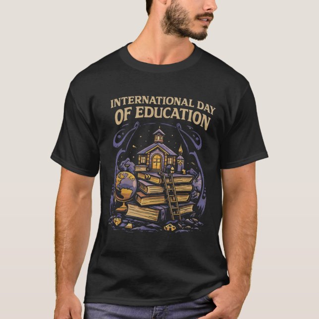 International Day of Education – School of Knowled T-Shirt (Front)