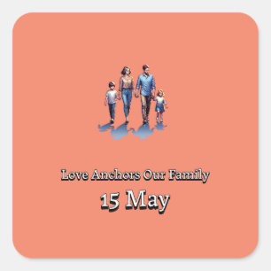 International Day of Families Square Sticker