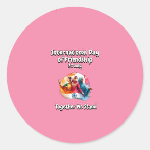 International Day of Friendship. Classic Round Sticker