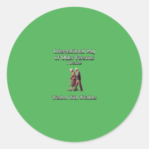 International Day of Older Persons. Wisdom. Classic Round Sticker