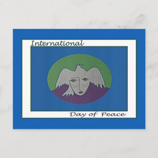 International Day of Peace Pigeon Face Postcard