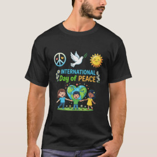 International Day of Peace Unity Hearts & Smiling T-Shirt