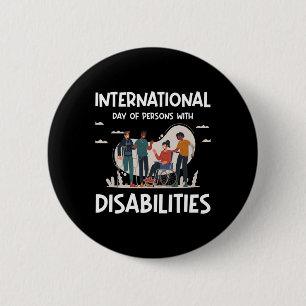 International Day Of Person With Disabilities 6 Cm Round Badge