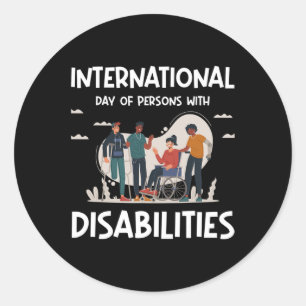 International Day Of Person With Disabilities  Classic Round Sticker