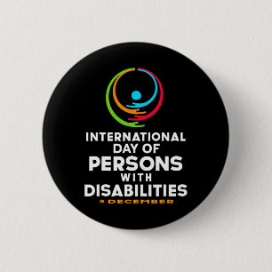 International Day of Persons with Disabilities 3 6 Cm Round Badge