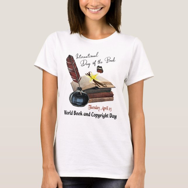 International Day of The Book, World Book Day T-Shirt (Front)