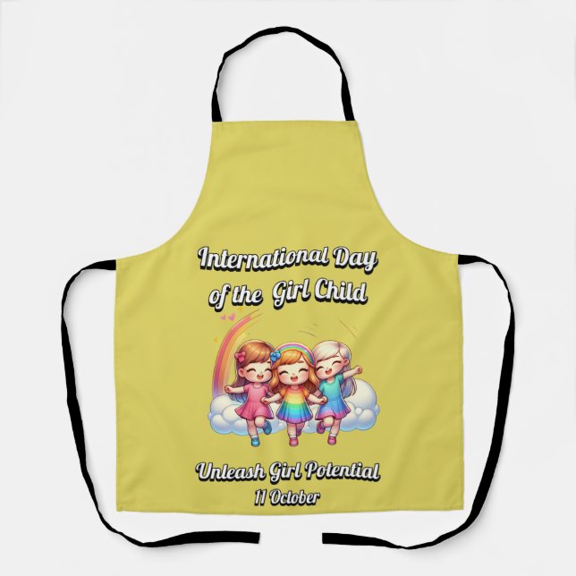 International Day of the Girl.  Girl Potential. Apron (Front)