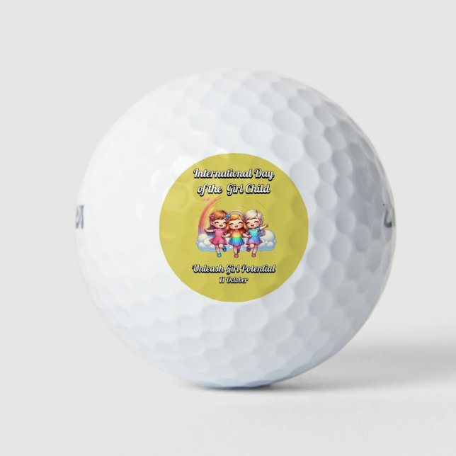 International Day of the Girl.  Girl Potential. Golf Balls (Front)