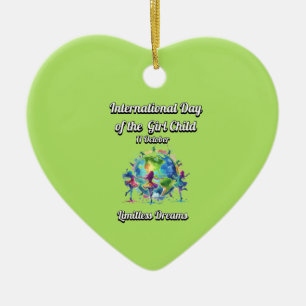 International Day of the Girl. Limitless Dreams. Ceramic Tree Decoration