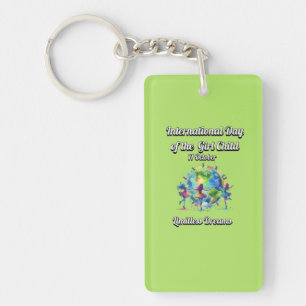 International Day of the Girl. Limitless Dreams. Key Ring