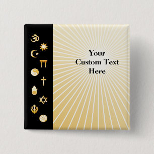 International Faiths 15 Cm Square Badge