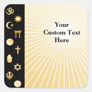 International Faiths Square Sticker