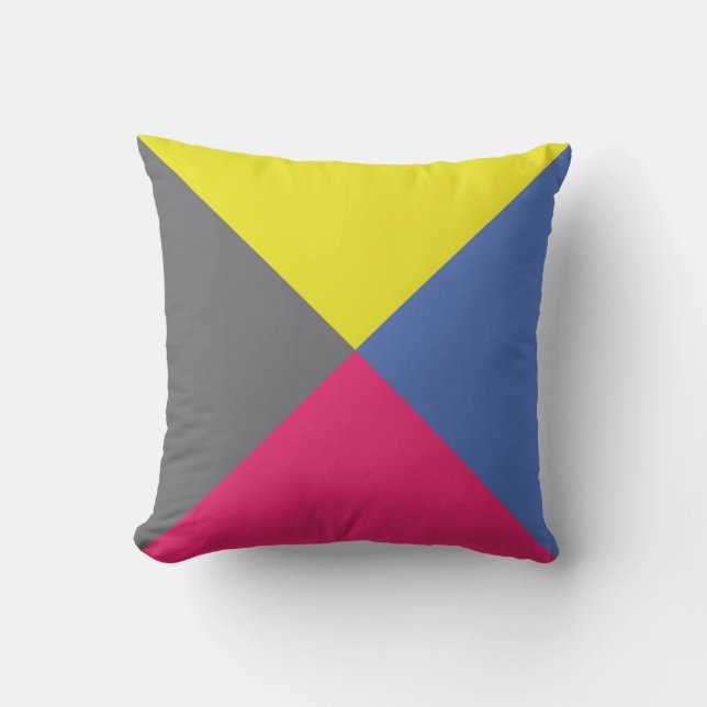 International Flag Code pillow- Letter Z (Zulu) Cushion (Front)