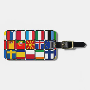 International flag collection, world flags luggage tag