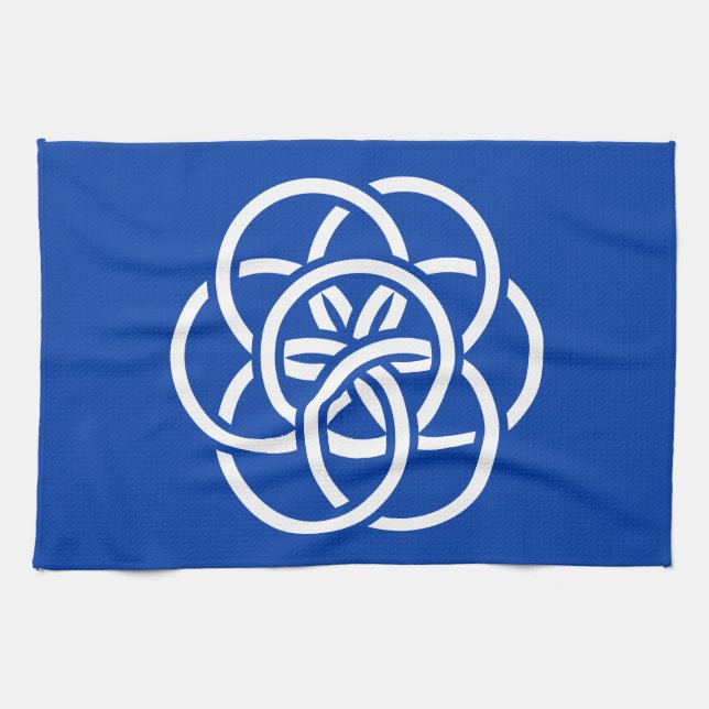International Flag of Planet Earth Tea Towel (Horizontal)