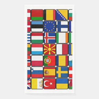 International flags collection, napkin