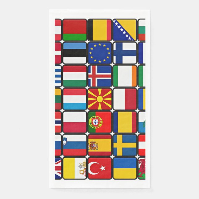 International flags collection, napkin (Front)