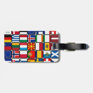 International flags collection, world flags luggage tag