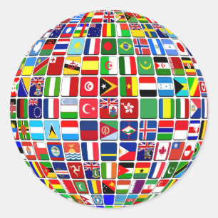 International Flags Globally United Sticker