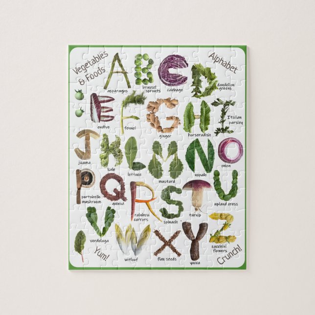 International Food Alphabet  Jigsaw Puzzle (Vertical)