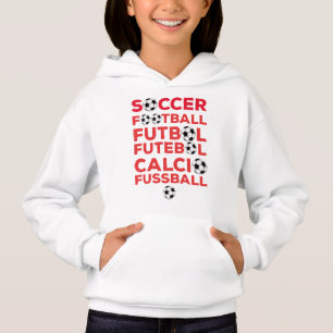 International Football Names Typography Red Sports