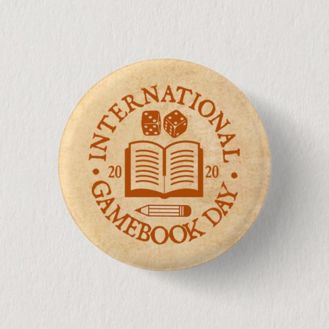 International Gamebook Day Parchment Badge (Front)