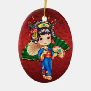 International - Japanese Girl - SRF Ceramic Tree Decoration