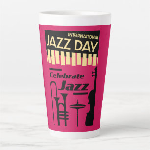 International jazz day April 30 Latte Mug