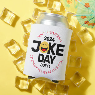 International Joke Day Laughing Face Can Cooler