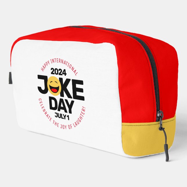 International Joke Day Laughing Face Dopp Kit (Right Corner)