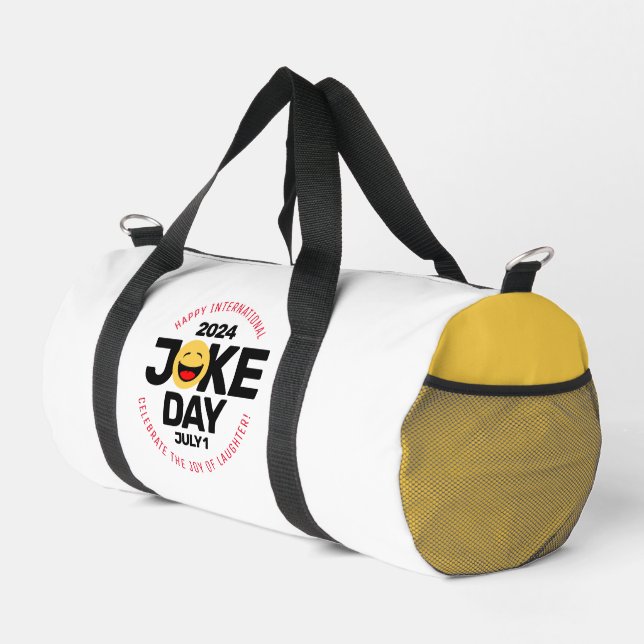 International Joke Day Laughing Face Duffle Bag (Right Corner)