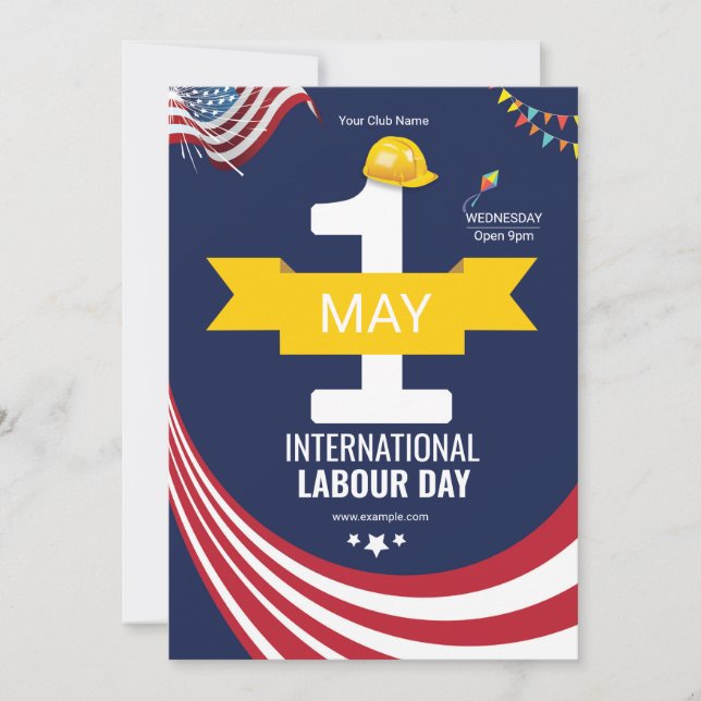 International Labour Day Event Flyer Invitation (Front)