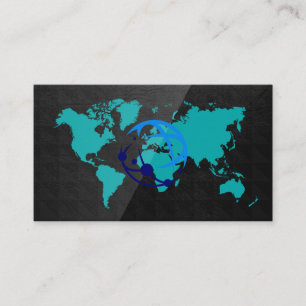 International Map Global Connection Logo Business Card