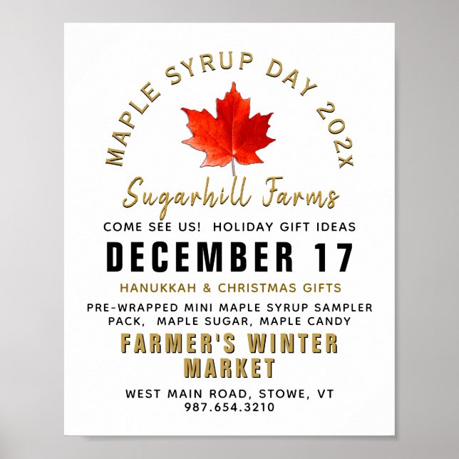 International Maple Syrup Day Promotional Poster (Front)