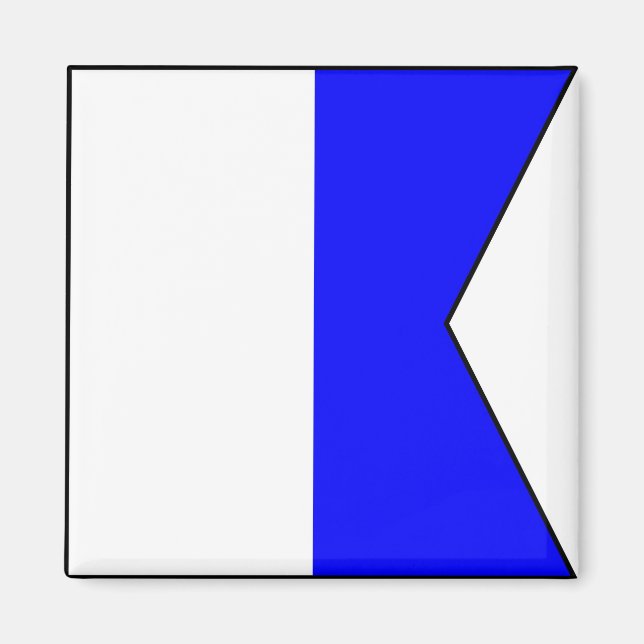 International maritime signal flag letter nautical magnet (Front)