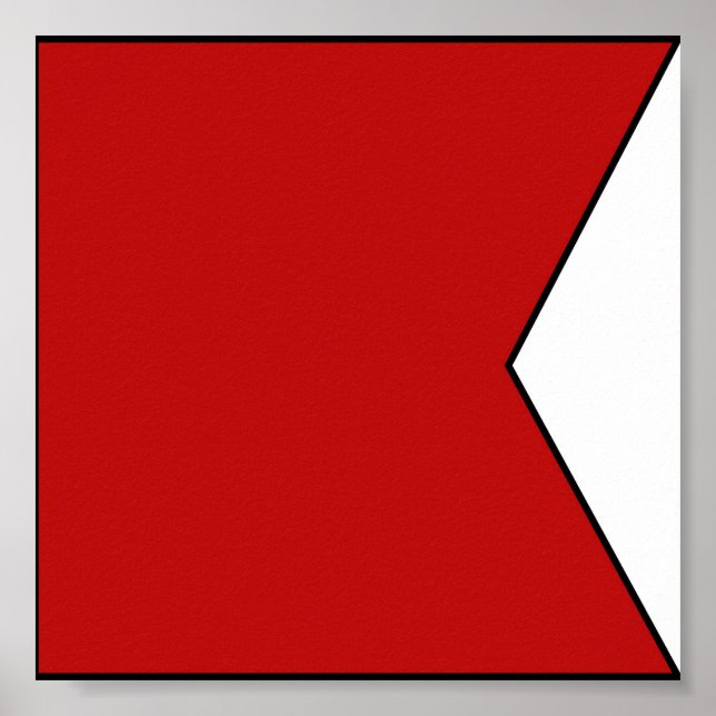 International maritime signal flag letter nautical poster (Front)