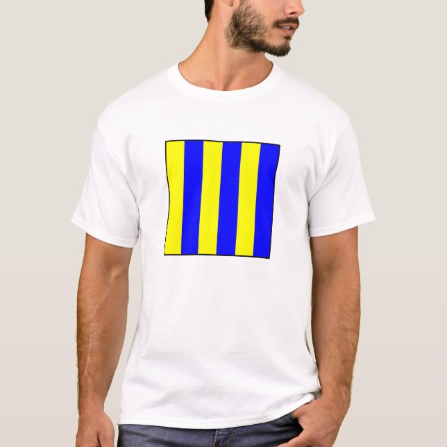 International maritime signal flag letter nautical T-Shirt (Front)