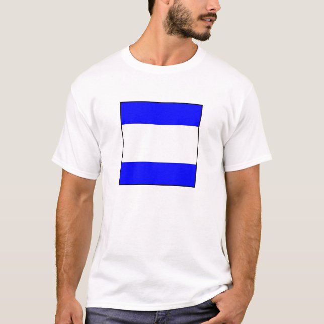 International maritime signal flag letter nautical T-Shirt (Front)