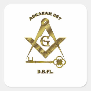 International Masons Abraham 587  Square Sticker