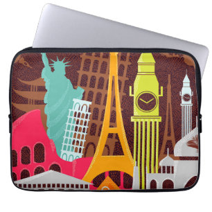 International Monuments Laptop Sleeve
