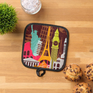 International Monuments Pot Holder