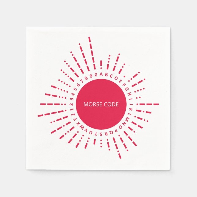 International Morse Code Napkin (Front)